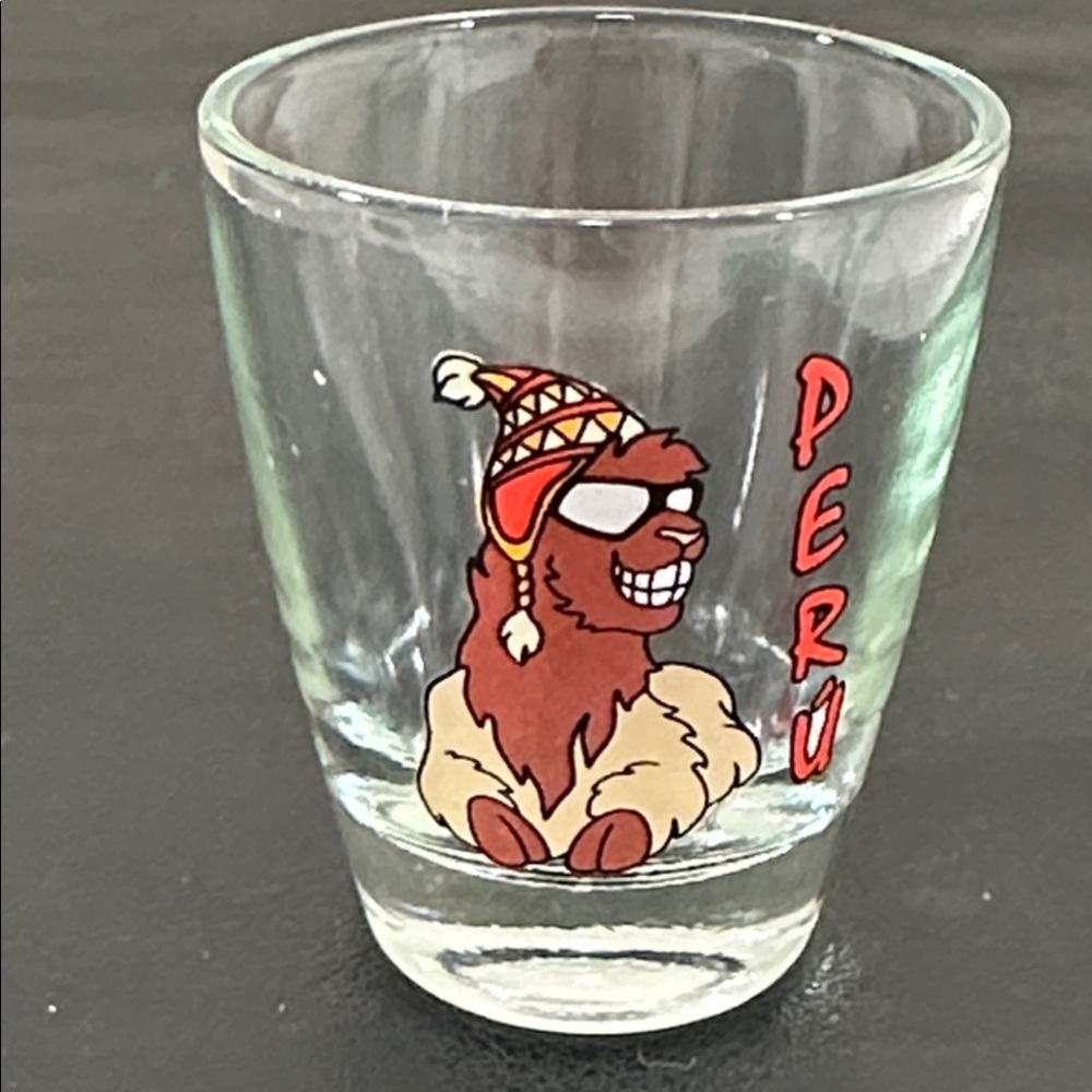 PERU Lama Collectable Vintage Shot Glass